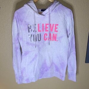 GAP Women's Lavender Tie-Dye Hoodie